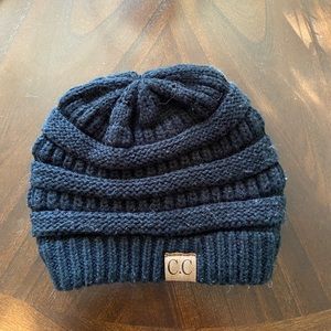 C.C cable knit beanie